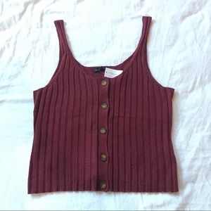 NWT Cranberry Sweater Knit Tank